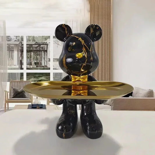 21cm Graffiti Bear Figurine Modern Home Decoration Sculpture