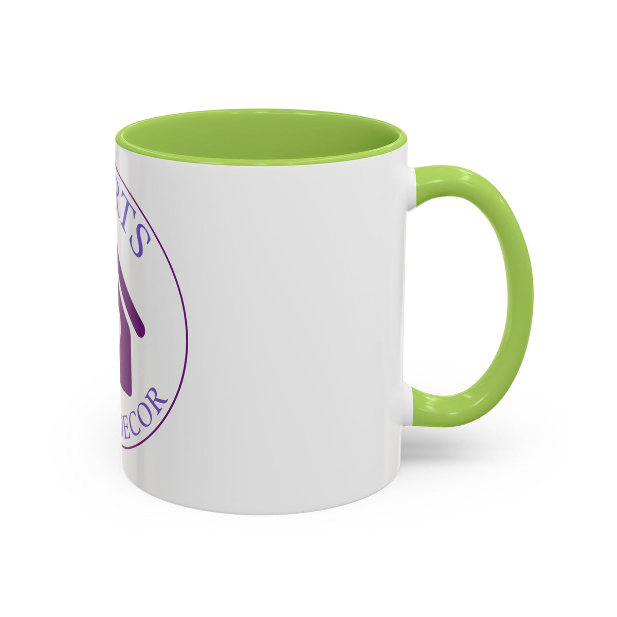 Hearts Desired Decor Accent Coffee Mug — Purple Home & Heart Logo (11/15 oz)