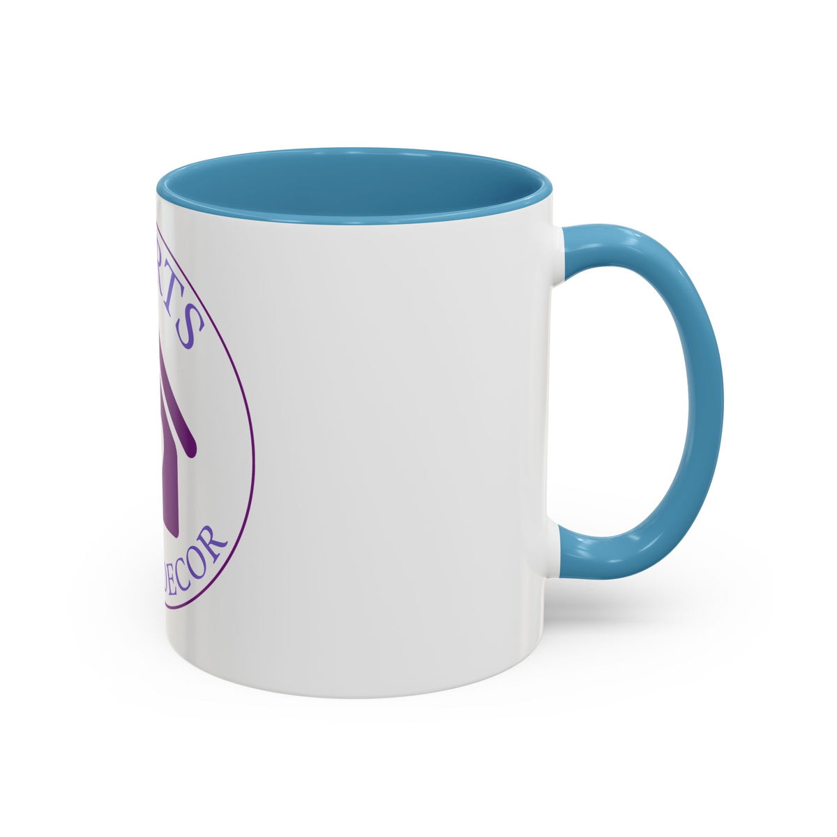Hearts Desired Decor Accent Coffee Mug — Purple Home & Heart Logo (11/15 oz)