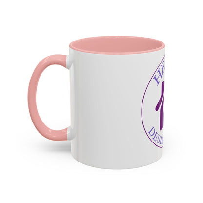 Hearts Desired Decor Accent Coffee Mug — Purple Home & Heart Logo (11/15 oz)