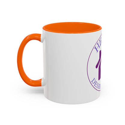 Hearts Desired Decor Accent Coffee Mug — Purple Home & Heart Logo (11/15 oz)