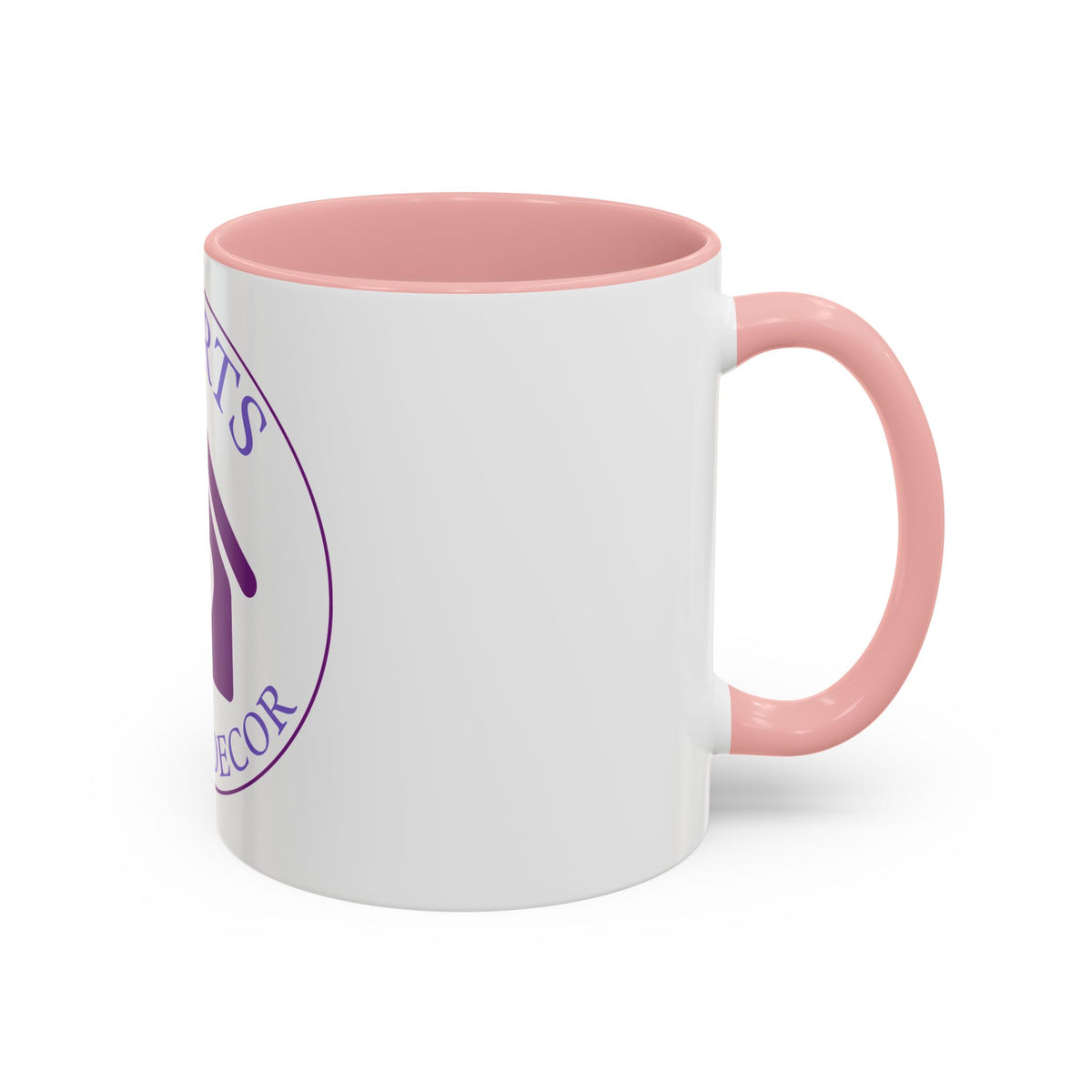 Hearts Desired Decor Accent Coffee Mug — Purple Home & Heart Logo (11/15 oz)