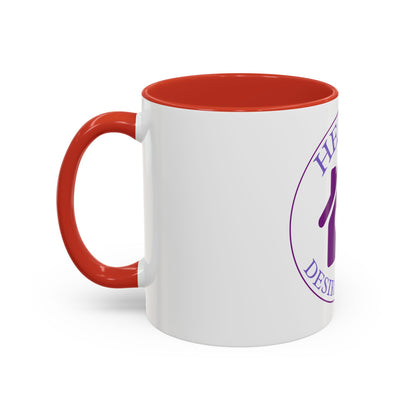 Hearts Desired Decor Accent Coffee Mug — Purple Home & Heart Logo (11/15 oz)