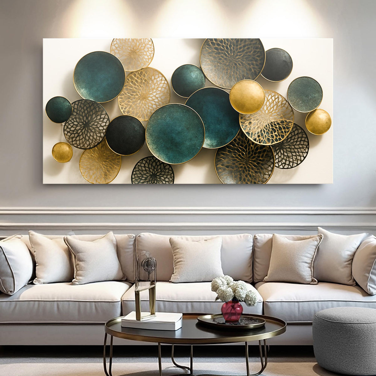 Lotus Leaf Abstract Wall Art VIII Decorative Home