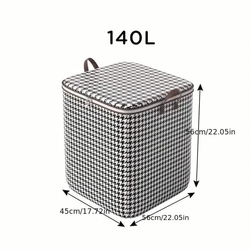 2-Pack Foldable Nonwoven Quilt Storage Bags with Organizer