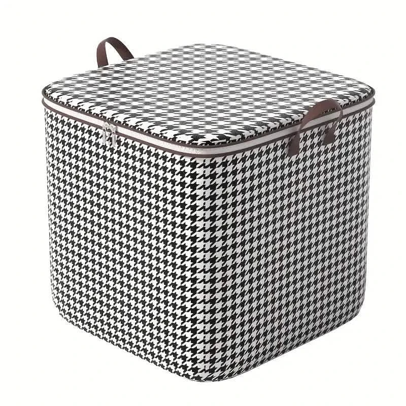 2-Pack Foldable Nonwoven Quilt Storage Bags with Organizer