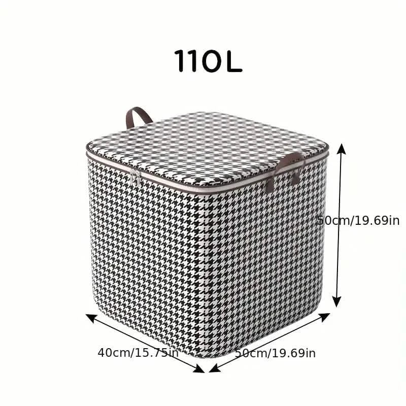2-Pack Foldable Nonwoven Quilt Storage Bags with Organizer