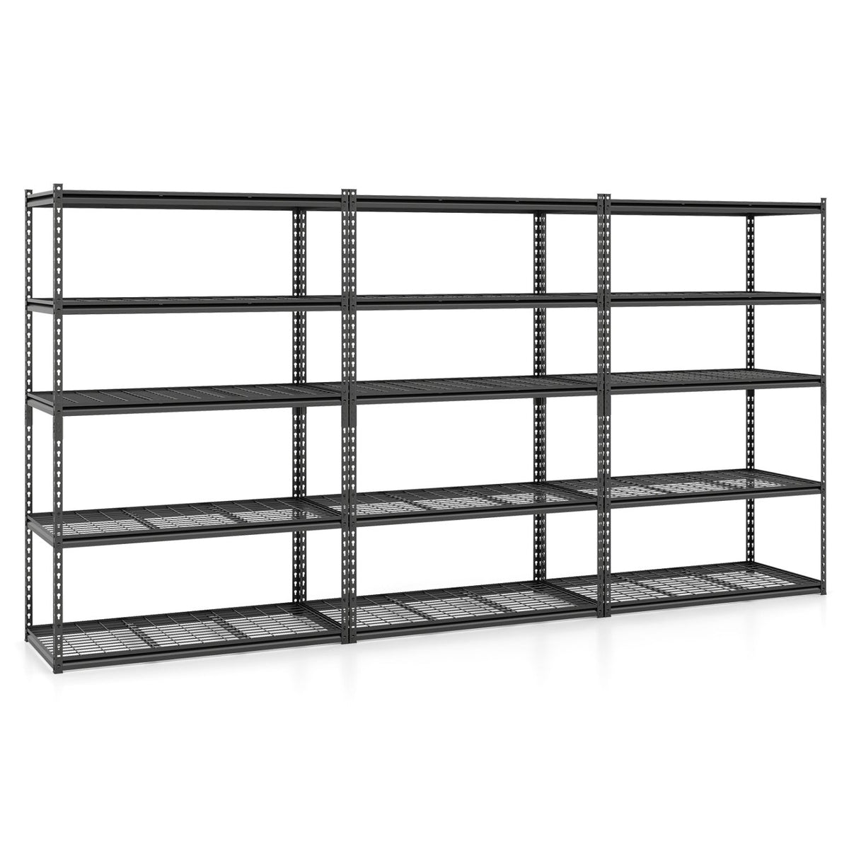 Five-Tier Metal Shelving Unit with 2000-LB Capacity