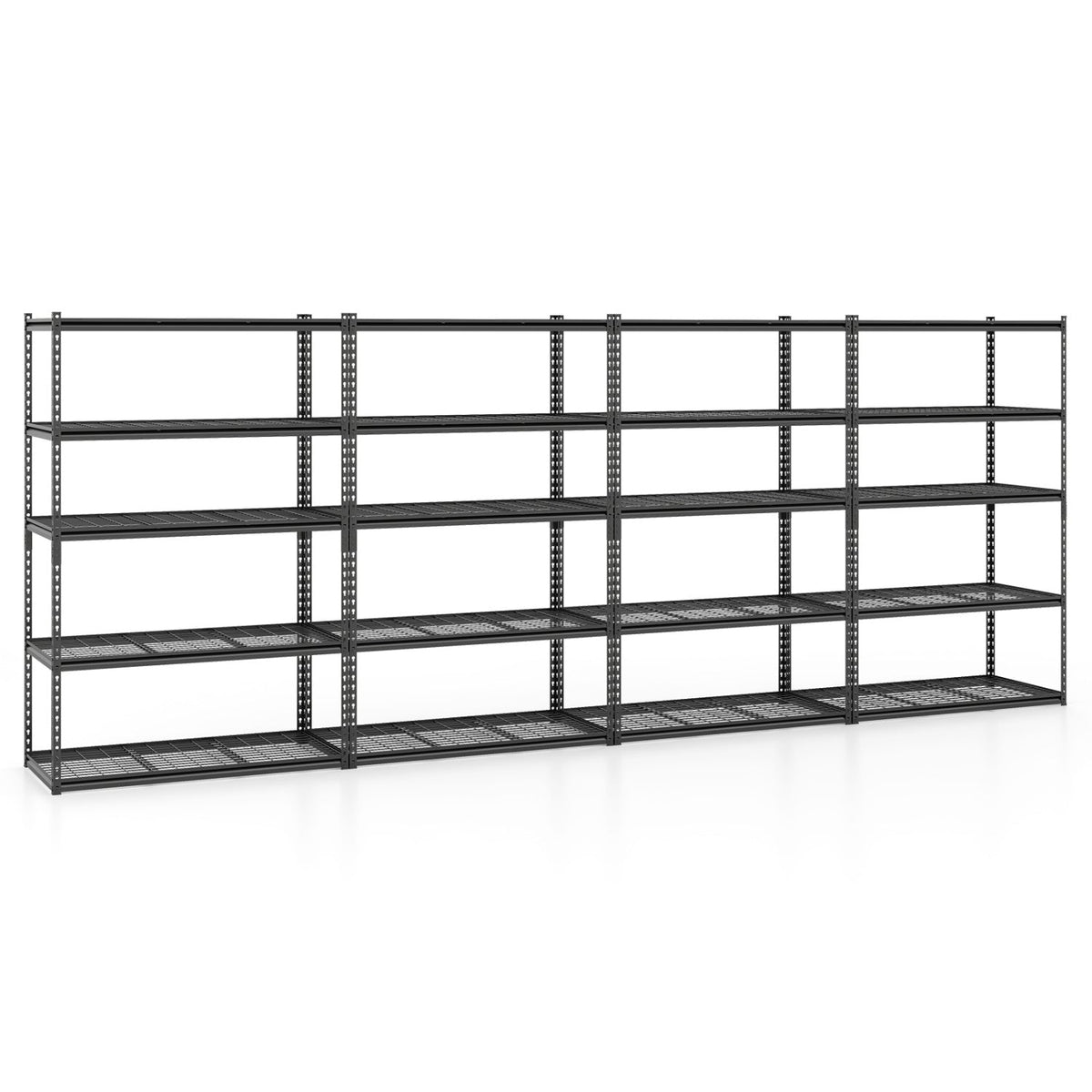 Five-Tier Metal Shelving Unit with 2000-LB Capacity