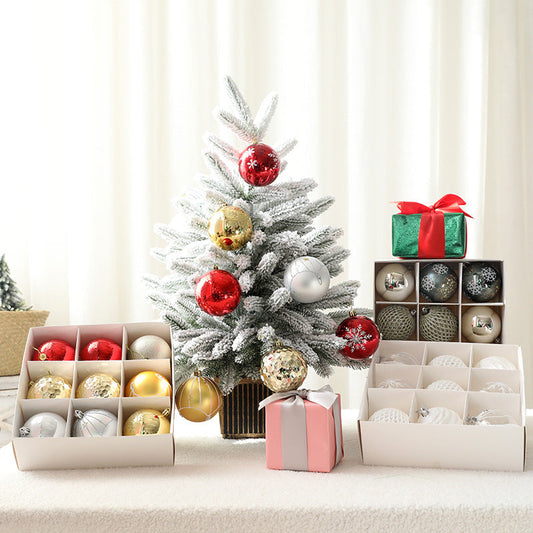 Christmas Ball Set Gift Box Christmas Painting Gift Pack Ball Christmas Tree Decoration Pendant