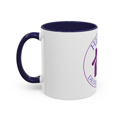 Hearts Desired Decor Accent Coffee Mug — Purple Home & Heart Logo (11/15 oz)