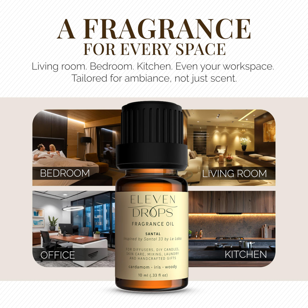 Santal Aroma Diffuser Oil Premium Luxury Fragrance