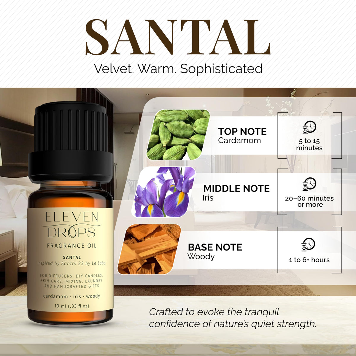 Santal Aroma Diffuser Oil Premium Luxury Fragrance