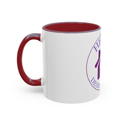 Hearts Desired Decor Accent Coffee Mug — Purple Home & Heart Logo (11/15 oz)