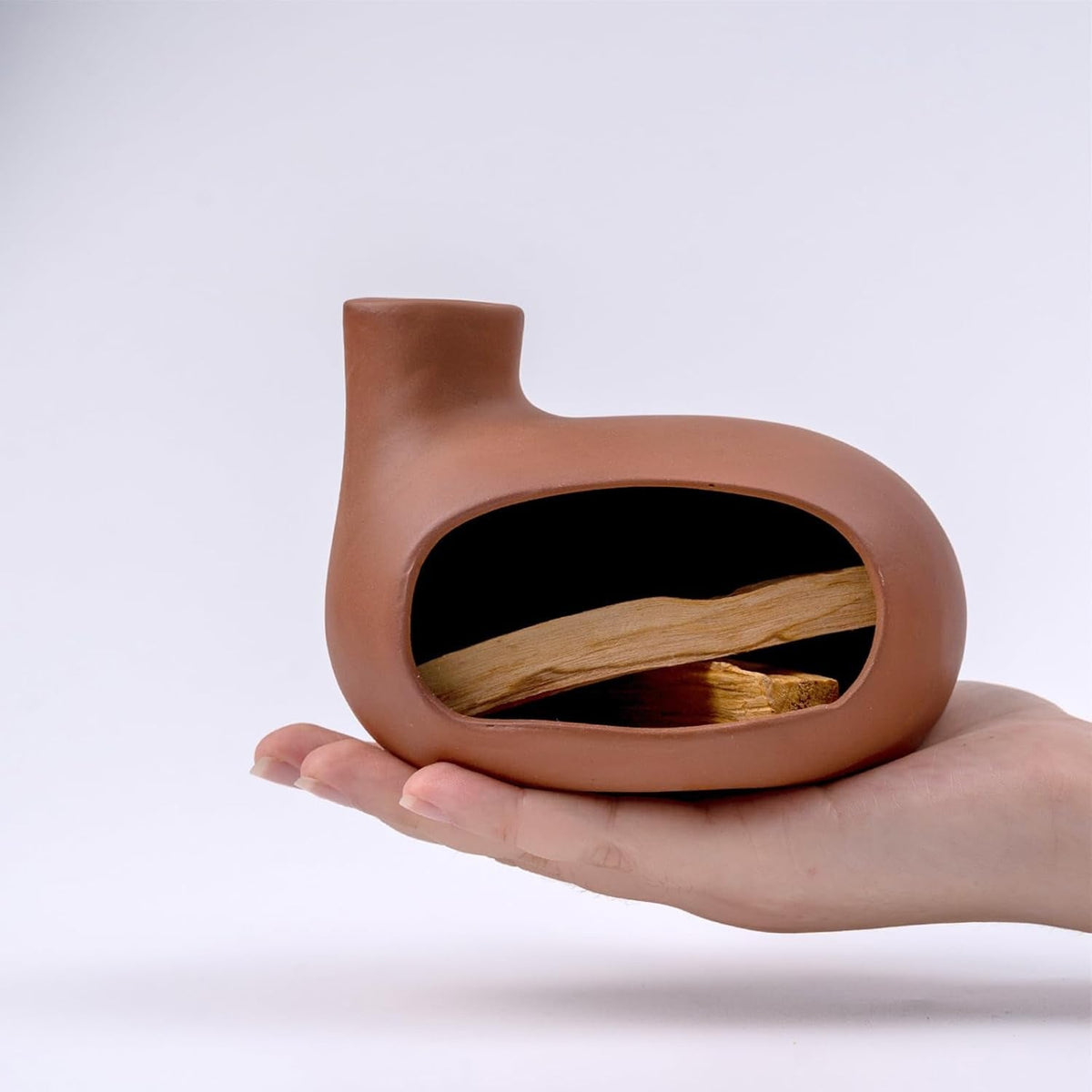 Ceramic Incense Burner with Palo Santo and Sage
