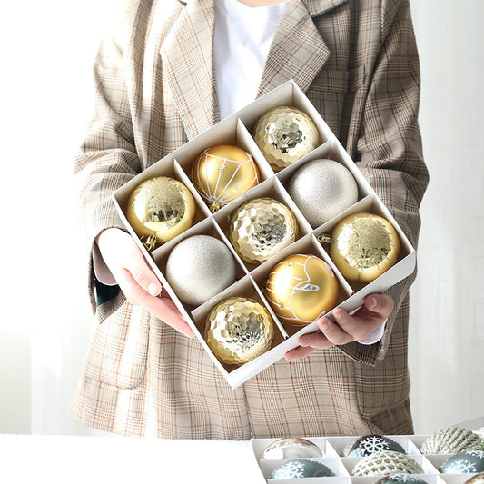 Christmas Ball Set Gift Box Christmas Painting Gift Pack Ball Christmas Tree Decoration Pendant