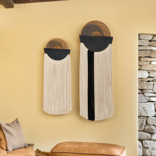 Fathom Macrame Fiber Wall Art Decorative Home Hanging