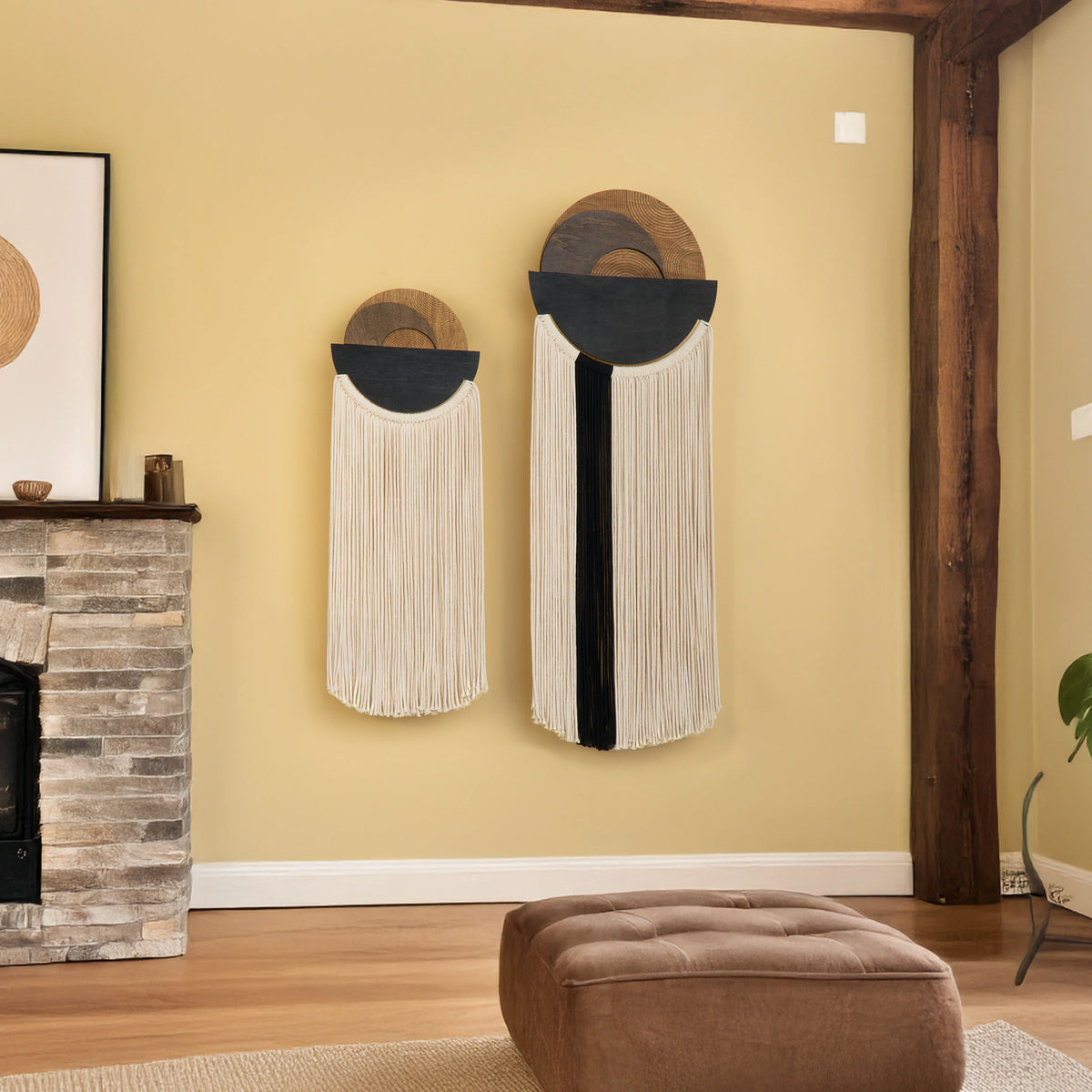 Fathom Macrame Fiber Wall Art Decorative Home Hanging
