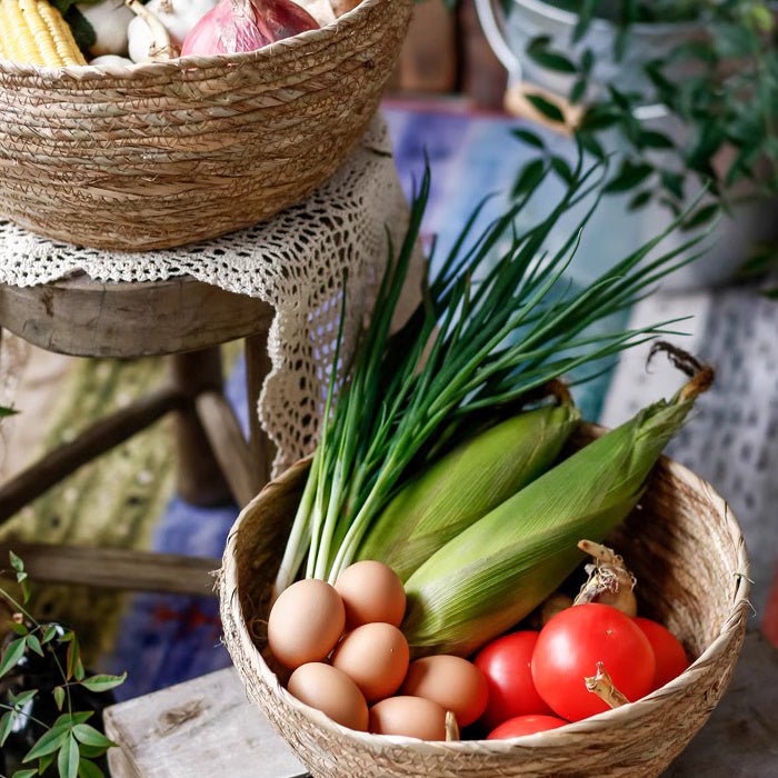Seagrass Bowl Basket for Home Storage and Display