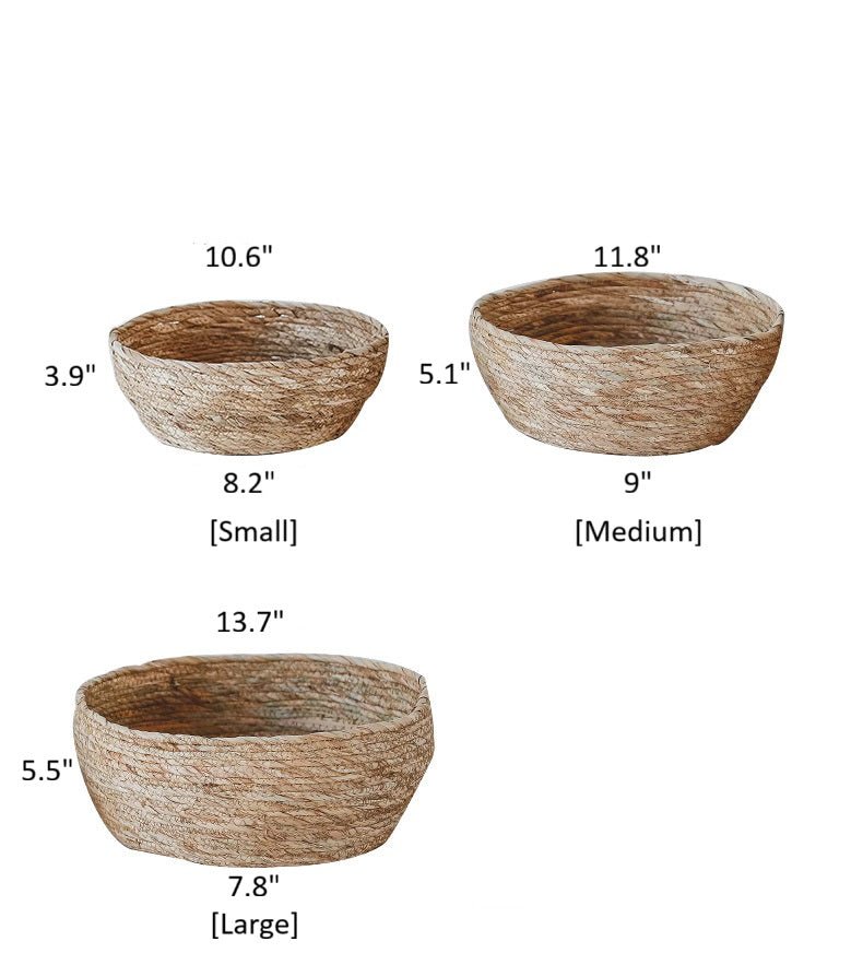 Seagrass Bowl Basket for Home Storage and Display