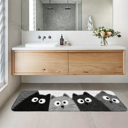 Cartoon Kittens Soft Bathtub Floor Mat