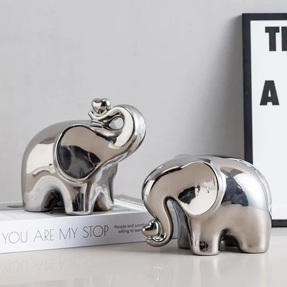 Cartoon Elephant Figurine Boho Home Decor Ornament for Display