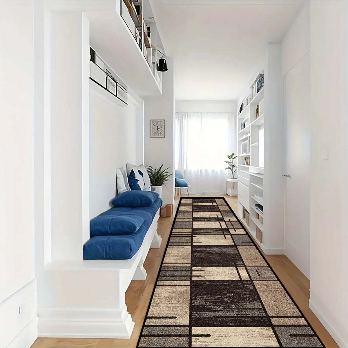 High-Grade Plaid Kitchen Living Room Floor Mat