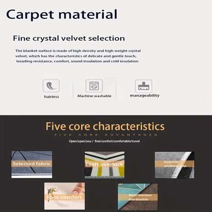 Modern Minimalist Non-Slip Long Runner Rug