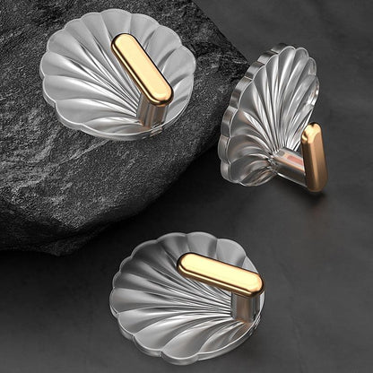 8-Piece Sea Shell Self-Adhesive Decorative Wall Hooks