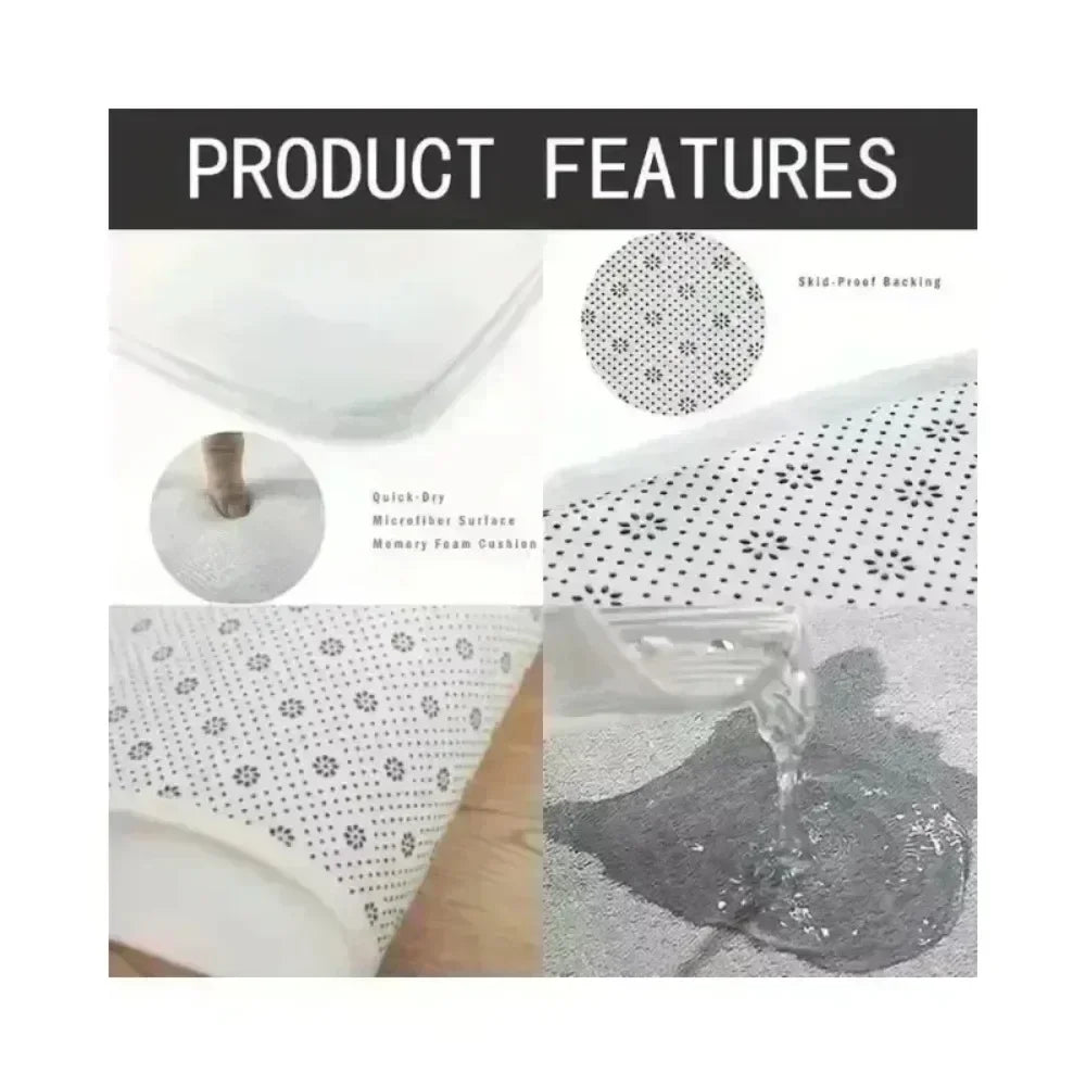 Modern Geometric Patchwork Non-Slip Easy-Clean Runner Rug