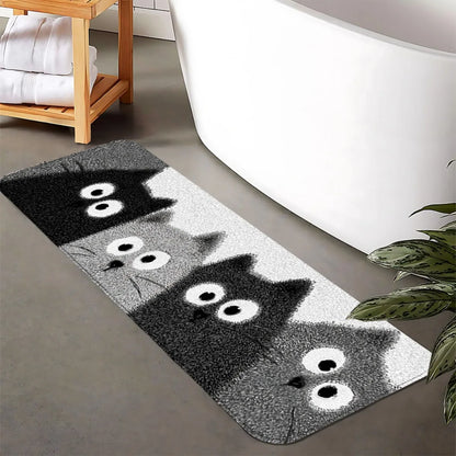 Cartoon Kittens Soft Bathtub Floor Mat