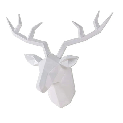 Deer Head Sculpture Creative Elk Antler Wall Mount Decoration