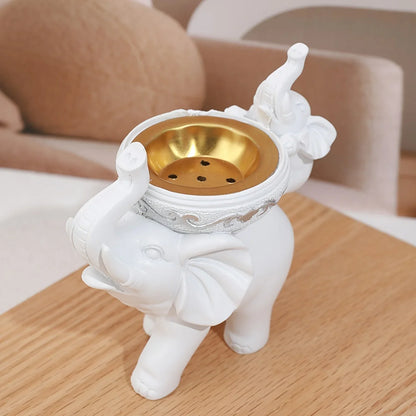 Elephant Figurine Candy Tray Key Bowl Storage Container