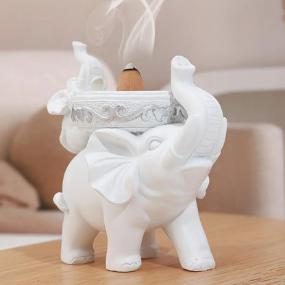 Elephant Figurine Candy Tray Key Bowl Storage Container