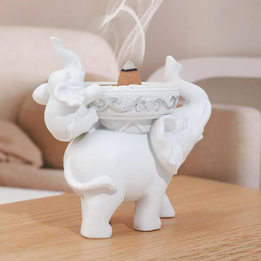 Elephant Figurine Candy Tray Key Bowl Storage Container