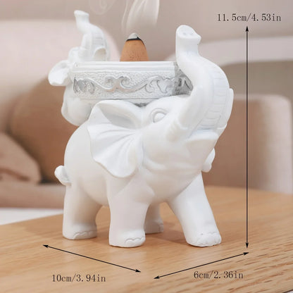 Elephant Figurine Candy Tray Key Bowl Storage Container