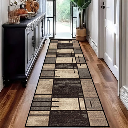 High-Grade Plaid Kitchen Living Room Floor Mat