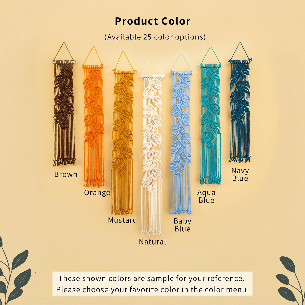 Vela Vertical Macrame Wall Hanging Earth Blue Decor