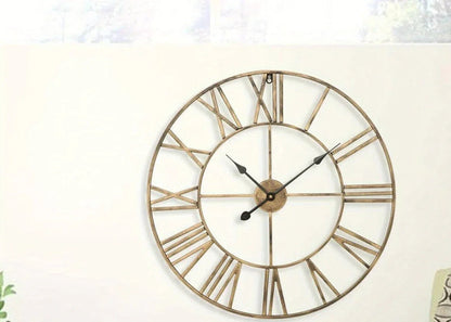 Silent Metal Roman 12-Inch Wall Clock Home Decor