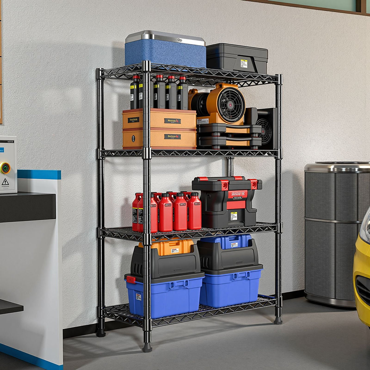 1000-LB Heavy Duty Four-Tier Steel Storage Shelving Organizer