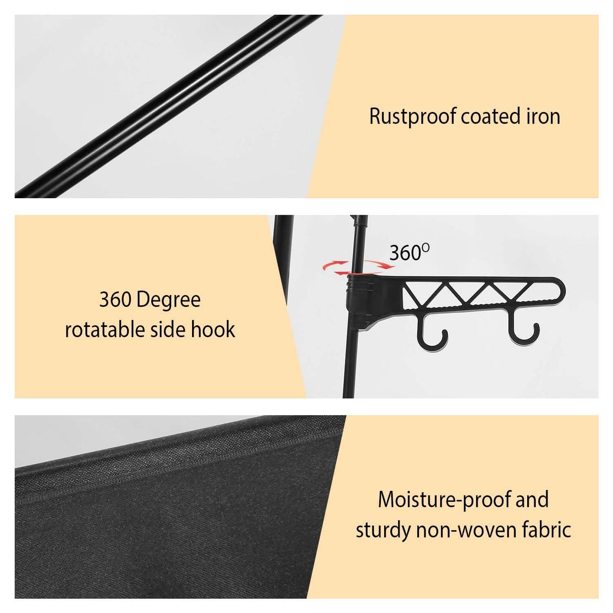 Metal Garment Rack with Shoe Clothing Storage Shelves